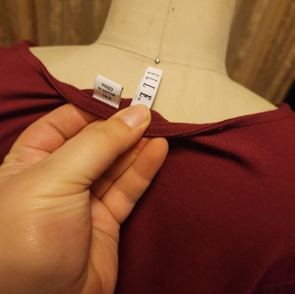 Elle Knit Blouse 3/4 Sleeve XXL - Picture 3 of 4